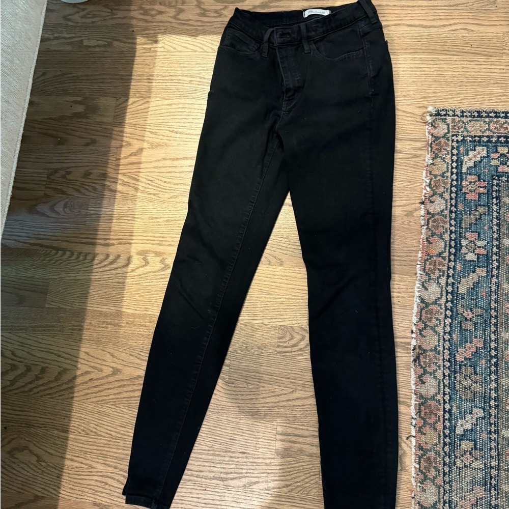 Madewell high waist skinny jeans - black, slight stretch